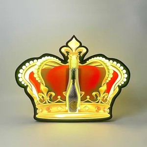 Presentador de Botellas LED Recargable con Forma de Corona, Ecológico, Contemporáneo, con Luces Intermitentes, para Bar, KTV, Bodas, con Logotipo Personalizado - Product Image 2