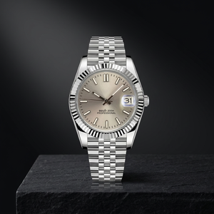 Montre analogique de luxe pour plongée, bracelet Jubilee gris clair argenté, acier inoxydable, cuir, 36 mm, 39 mm, mouvement Seiko NH35, 50 bars - Product Image 2