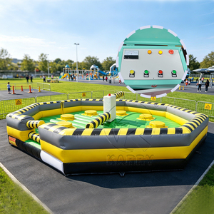 <span class=keywords><strong>Juego</strong></span> Inflable Comercial Wipeout para 8 Jugadores con Brazos Giratorios, Arena de Desafío de PVC Resistente para Carnavales, Fiestas y Alquiler de Eventos - Product Image 1