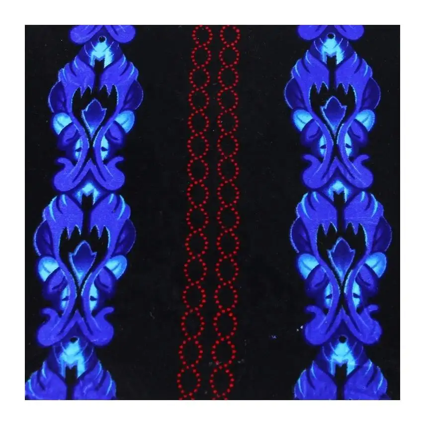 Matériau d'impression en velours doux 100 polyester de haute qualité tissé noir bleu poids moyen