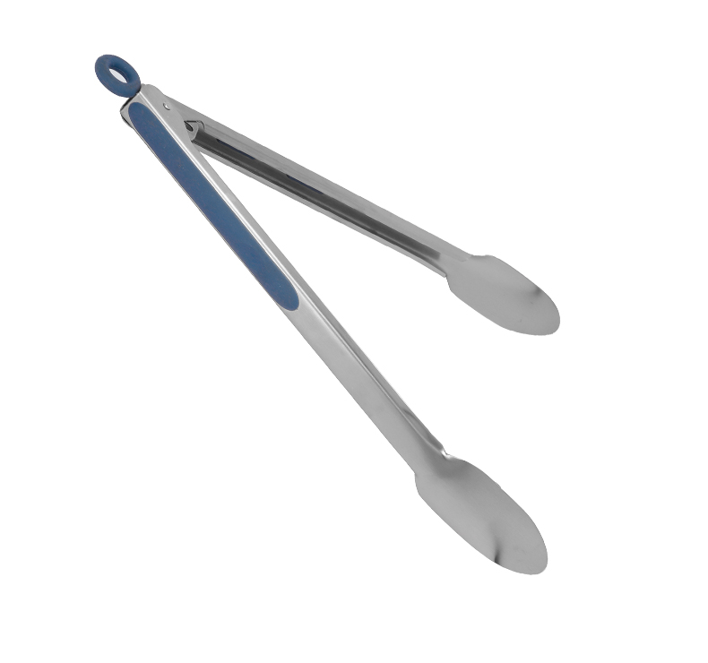 10"&12" inch stainless steel kitchen tong non slip grip tong set bbq cooking grill locking silicone food tong