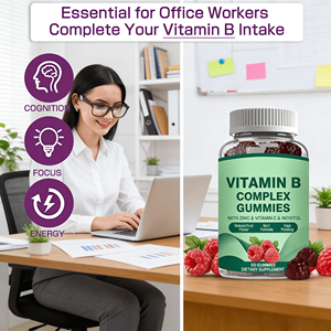 Gummy <span class=keywords><strong>Vitamin</strong></span> <span class=keywords><strong>B</strong></span> Vegan Grosir, Gummy <span class=keywords><strong>Vitamin</strong></span> <span class=keywords><strong>B</strong></span> Kompleks yang Ampuh, Dukungan <span class=keywords><strong>Vitamin</strong></span> C Esensial - Product Image 6