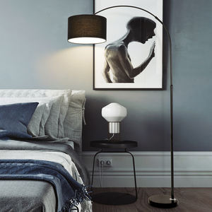 Lampada da terra verticale moderna da salotto lampada da pesca nera lampada da pesca telescopica con Base in marmo <span class=keywords><strong>per</strong></span> la protezione degli occhi a casa - Product Image 4