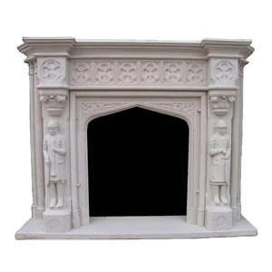 Trắng tự nhiên bằng đá cẩm thạch lò sưởi Kệ freestanding thiết kế với bức tượng người phụ nữ Khỏa Thân trang trí lò sưởi bằng gỗ - Product Image 3