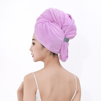 Multi Color Women Spa Beauty Salon Elastic Large Barber Soft Quick Dry Turban Towel Microfiber Drying Hair Towels Wrap