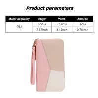 Dompet Ritsleting Portabel Modis Dompet Panjang Wanita Tas Tangan Dompet Koin Tempat Kartu Lapisan PVC Dompet Kulit PU