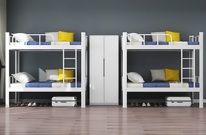 <span class=keywords><strong>Letto</strong></span> a Castello <span class=keywords><strong>Salvaspazio</strong></span> per Dormitori Scolastici - Design Pieghevole e Struttura Compatta in Metallo - Product Image 3