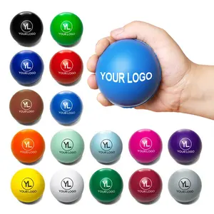 Özel PU köpük stres topu özel Logo üreticisi komik el oyuncak promosyon hediye topu ile Anti PU köpük yumuşak gülen stres topu