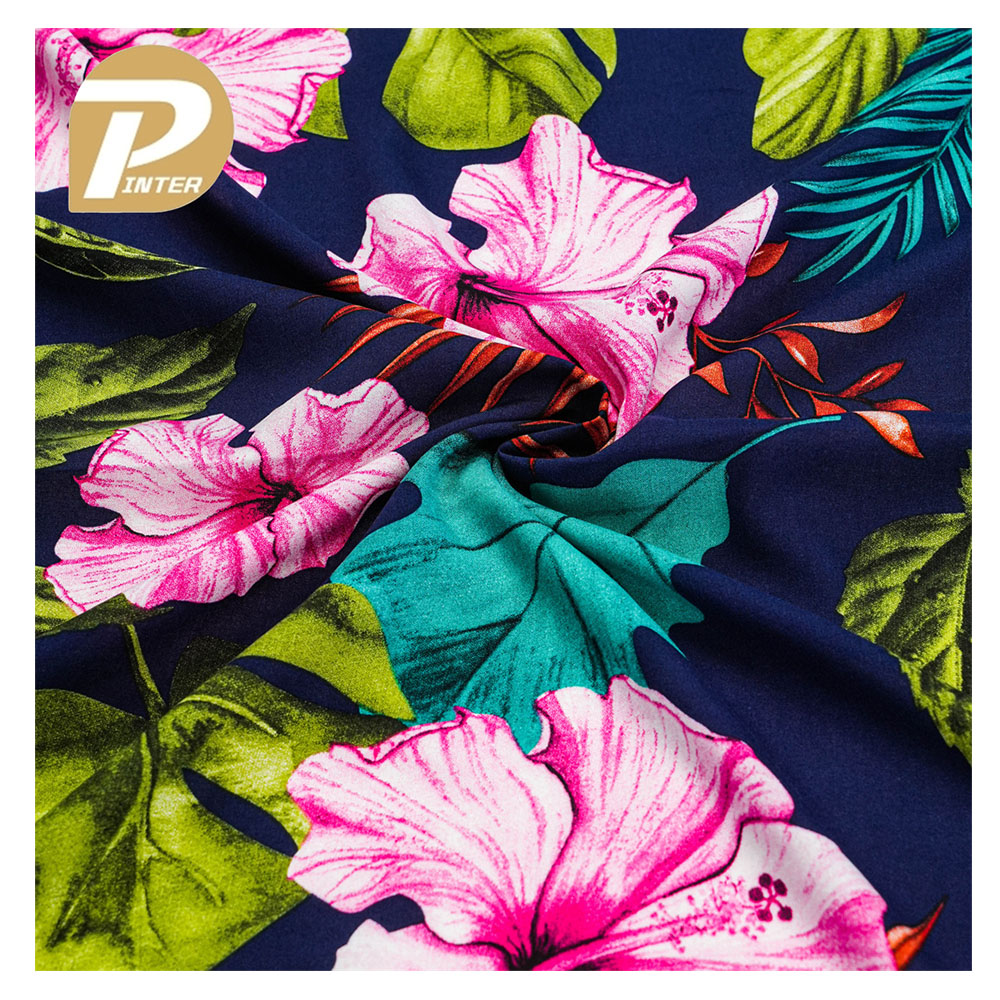 Professional Supplies Wholesale Customized Printed 100% Rayon Woven Viscose Fabric