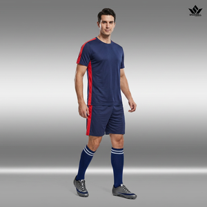 SPARKWELL Unisex Soccer Uniform Set Printed Short Sleeve Jersey Shorts <b>Socks</b> Moisture Wicking Quick Dry Football Training Kit - Product Image 1