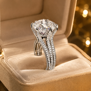 Anillo de Boda Clásico de Seis Puntas con Circonita para Mujer, Joyería Romántica para Novia - Product Image 4