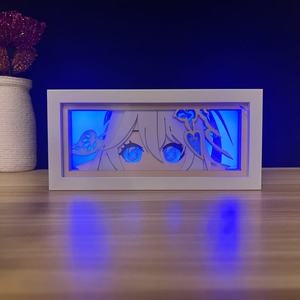 Genshin Nahida Lightbox Lampe de bureau en bois Lampe 3D 16 couleurs RGB Change avec télécommande Paper Crafts Light Box Dropship - Product Image 2