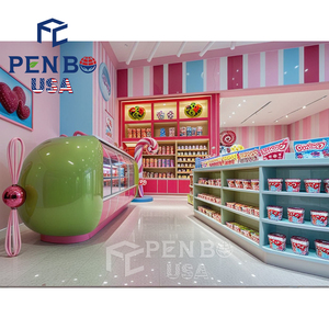 DP Service ชั้นวางลูกกวาดออกแบบตกแต่งภายในร้านขนมมันฝรั่งลูกกวาดแบบทันสมัยสำหรับตกแต่งร้านขนมหวาน - Product Image 4