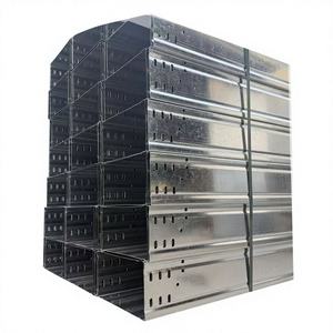 Goulotte de câblage industrielle en acier galvanisé à chaud ventilée/perforée pour la pose de câbles de construction et de fils électriques - Product Image 1