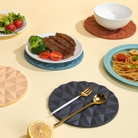 Tapis isolant thermique imperméable en silicone - Nappe imprimée UV Table à manger Antidérapant Résistant aux hautes températures Anti-brûlure Pot