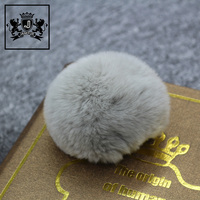 Pompons en peluche colorés de haute qualité, accessoires de fourrure d'animaux, peluche, véritable lapin, 30 cm