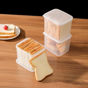 Support OEM Factory Direct Bread Storage <b>Container</b> Toast Storage Box Food Grade Transparent <b>Refrigerator</b> Vegetable Storage Box - Product Image 1