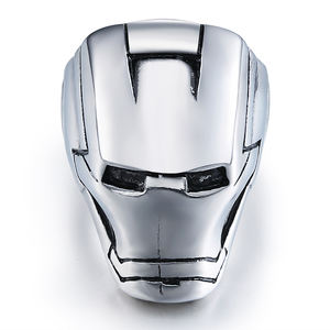 Joyería de acero inoxidable de alta calidad, anillos de Iron Man <span class=keywords><strong>Superman</strong></span> para hombres y niños, marca con logotipo personalizado - Product Image 3