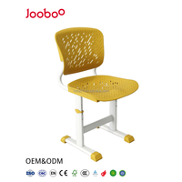 Chaise d'élève ergonomique moderne pour salle de classe, avec structure en acier renforcé, sièges et dossier en plastique PP, hauteur réglable, empilable pour