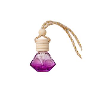 Échantillon gratuit de flacons de parfum pour voiture vides en forme de diamant, couleur violette, à suspendre - Product Image 1