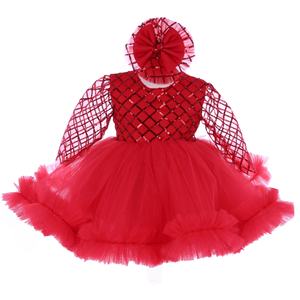 Vestido de Gasa con Encaje de Alta Calidad para Niñas, Diseño Floral Moderno, para Bodas/Fiestas de Cumpleaños de Recién Nacidos, Primavera - Product Image 2