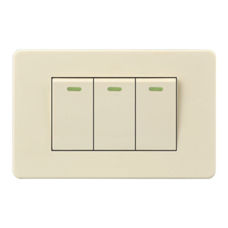 Smart Home American Standard 2 Gang 1 Way Switch 10a Modern Light Electric Wall Switches for Home