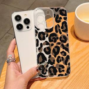 Adorabile custodia per telefono cellulare in TPU con stampa leopardata <span class=keywords><strong>marrone</strong></span> antiurto per <span class=keywords><strong>Iphone</strong></span> 8 X Xr Xs <span class=keywords><strong>11</strong></span> 12 13 14 15 16 17 Pro Max - Product Image 1