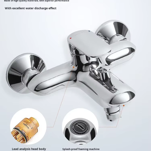 Colonne de douche à trois sorties en laiton poli Koyue, robinets à jet doux en céramique pour salle de bain domestique - K-77365T-B4-Cp - Product Image 2