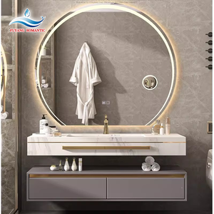 Mueble de Baño y Tocador de Pared 2026, Fabricado en Material de Piedra Artificial Gris, Apto para Uso en el Baño - Product Image 5