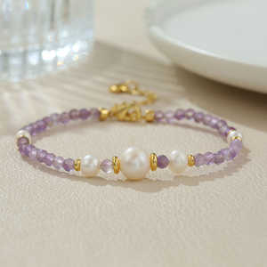 Pulsera de Perlas de Agua Dulce Naturales de Alta Gama, Joyería Apilada Original al por Mayor - Product Image 5