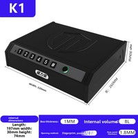 Autos pezi fischer tragbarer versteckter Finger abdruck Passwort Schmuck Aufbewahrung sbox Solid Safe Flip-Up Design Zahlens chloss Stahl Metall