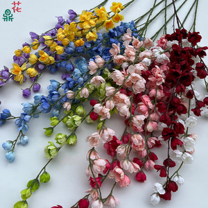 Flores Artificiales de Seda con Tallo en Espiral, Decoración Moderna para Bodas y Hogar, Adornos para Techo, Venta al Por Mayor - Product Image 1