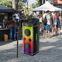 BKK grand haut-parleur de fête de basse forte boîte en bois à l'intérieur du haut-parleur Blue Tooth avec son Hifi basse lourde 300W