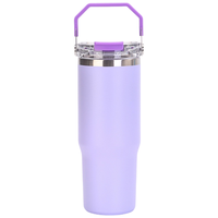 Gobelet isotherme en acier inoxydable de 20 oz/30 oz, design cylindrique pour adultes, isolation thermique de 6 à 12 heures