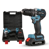 Perceuse à percussion sans balais AOTUO à couple élevé, outil de construction professionnel au lithium-ion 21 volts