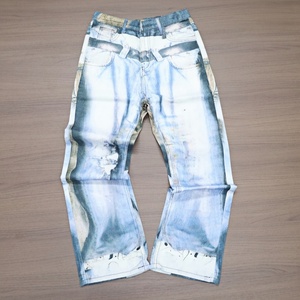Pantalones Vaqueros Desgastados y Rotos de Mezclilla para Hombre, de Alta Calidad, con Logotipo Personalizado, Estilo Vintage - Product Image 3