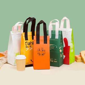 Sac isotherme non tissé pour la restauration à emporter, portable, multi-spécifications, épaissi, laminé, imperméable, adhésif - Product Image 4