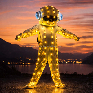 Nuevo Disfraz de Robot Recargable con Luces LED, Audífonos y Zancos para Adultos, Ideal para Espectáculos, Baile y Fiestas - Product Image 3