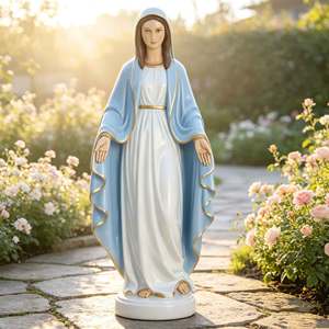 Statue Personalizzate in Resina di Madrina Religiosa a Grandezza Naturale, Adatte per Decorazioni Interne ed Esterne di Luoghi Religiosi - Product Image 5