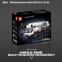 Kits de construction Mould King 17075, grue sur chenilles LTM IIIO blanche motorisée, jouets en briques pour enfants, cadeau, ensembles de jouets en briques