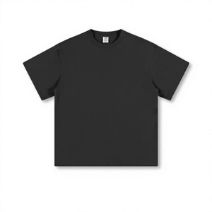 T-shirt décontracté pour homme, col rond, marron foncé, manches courtes, couleur unie, coupe classique, 100 % coton, anti-plis, jersey - Product Image 2