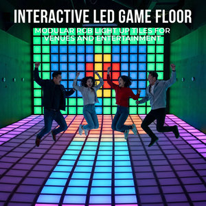 Meilleures ventes : Lampe de sol interactive immersive à grille de danse en plastique et métal pour intérieur, maternelle, aire de jeux, centre commercial - Product Image 4