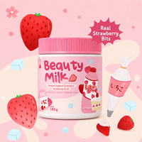 Fraise Glutathion Lait De Beauté En Poudre OEM ODM Marque Privée Pot 180g Boisson Instantanée Japonaise Antioxydant Complément