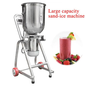 Máquina industrial de gran capacidad para raspar hielo de acero inoxidable, licuadora de hielo móvil para uso en tiendas de bebidas - Product Image 1