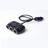 Cantell 3 Way 12V 24V Dual USB 3 Cigarette Lighter Splitter 15W Pengisi Daya Mobil Pengisian Cepat untuk Ponsel, Earphone & Kamera