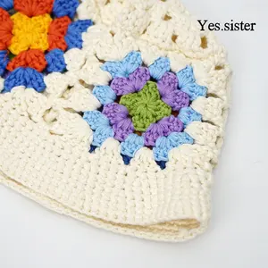 Yes.Sister Cotton Handmade Granny Square Custom Knitted Crochet Baby Knit Bucket Hat