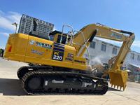 Excavatrice d'occasion japonaise PC220, grande pelle rétrocaveuse de 22 tonnes avec cabine et en EXCELLENT ÉTAT