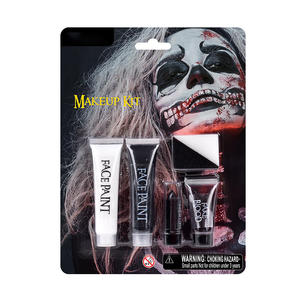 Черно-белая краска для лица Хэллоуин вампир поддельная кровь и аппликатор SFX макияж набор с <span class=keywords><strong>Black</strong></span> - Product Image 2