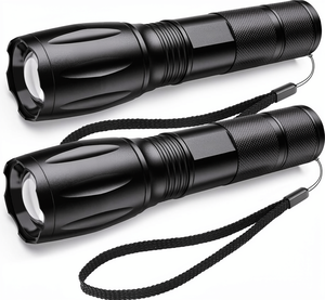 Lampe torche LED rechargeable en aluminium 2000LM super lumineuse 3 modes portable petite étanche zoomable avec coupure de courant - Product Image 3