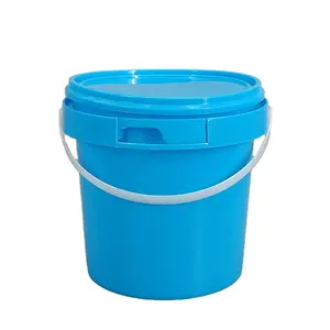 Diskon besar pabrik 5liter ember plastik dengan tutup dan pegangan ember plastik paket cat ember plastik obral